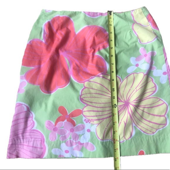 Vintage Lilly Pulitzer floral patterned skirt SZ 4 - Picture 5 of 6